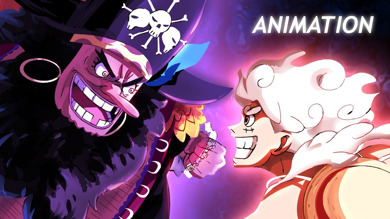 Gear 5 Luffy VS BlackBeard Animation (Collab)