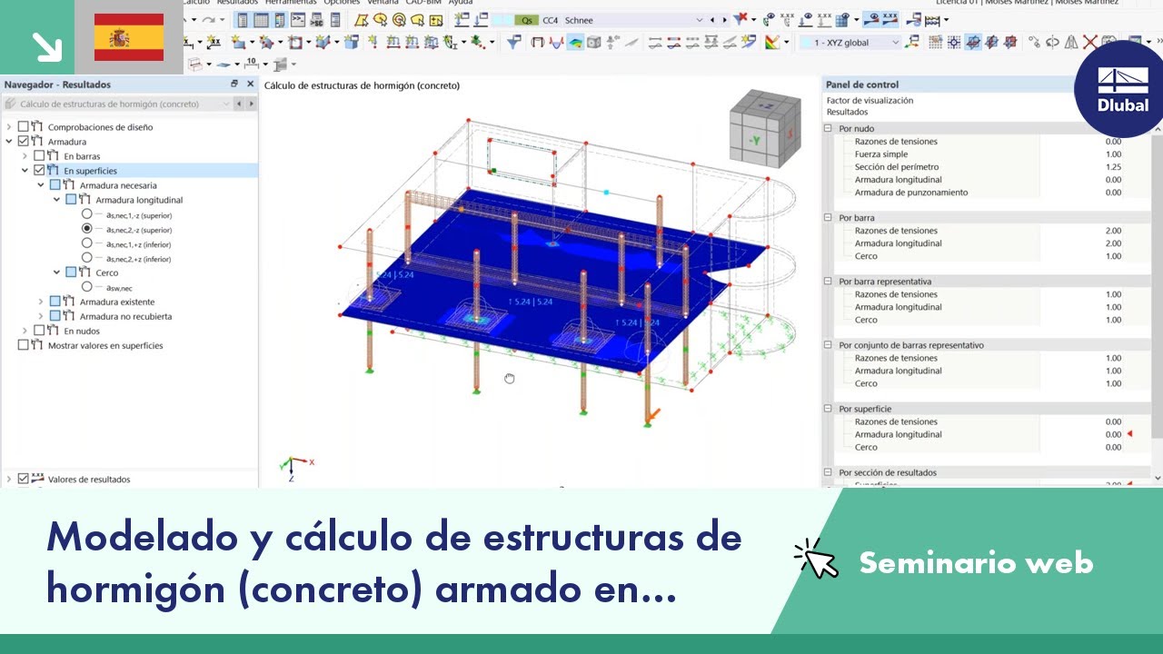 Modelado y cálculo de estructuras de hormigón (concreto) armado en RFEM 6 y RSTAB 9