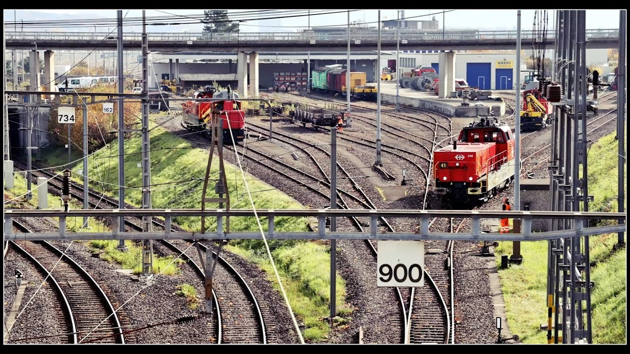 Viele Züge beim Rangierbahnhof Limmattal RBL in Spreitenbach