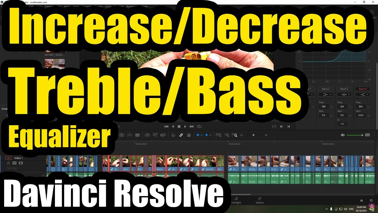 How to increase High Frequencies (Davinci Resolve, Equalizer, Treble/Bass, High/Low, Sound, Audio)