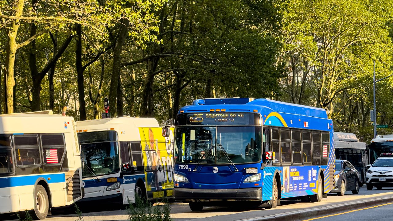MTA New York City Bus Compilation in Downtown Brooklyn