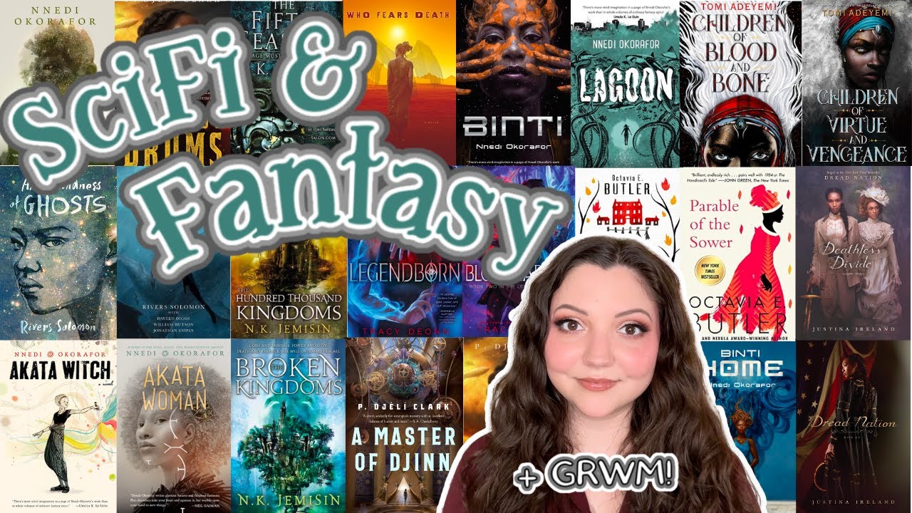 Fantasy & sci fi book recommendations for Black History Month! 🔮 +GRWM using all black-owned brands.