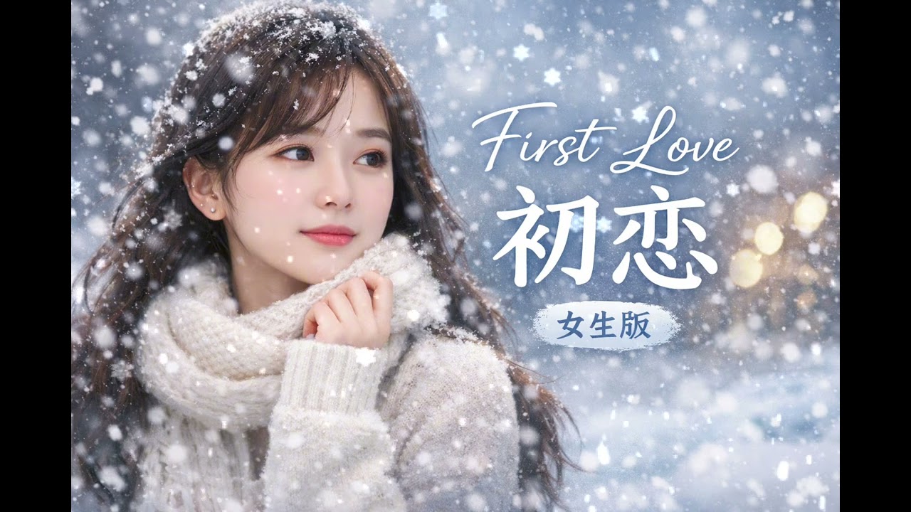 First Love（初恋）| 女生版 Female Version | Chinese Love Song | Snowy Winter Ballad
