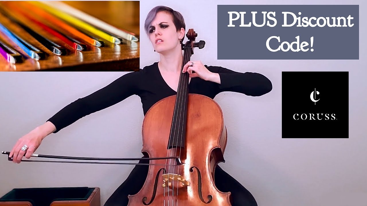 Coruss VEGAN Rainbow Bow Hair VS. Horse Hair on Cello + DISCOUNT Code!