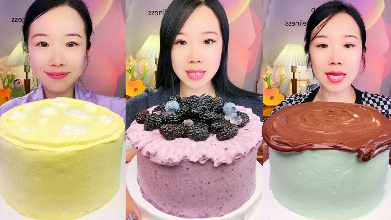 ASMR🍰Eat Mulberry French Melaleuca🍰 (soft and waxy sound) 크림 케ց 먹방 MUKBANG Satisfaction