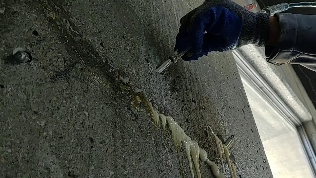 Concrete Crack Injection -  Polyurethane Water Stop Leak Sealing Systems Sealboss