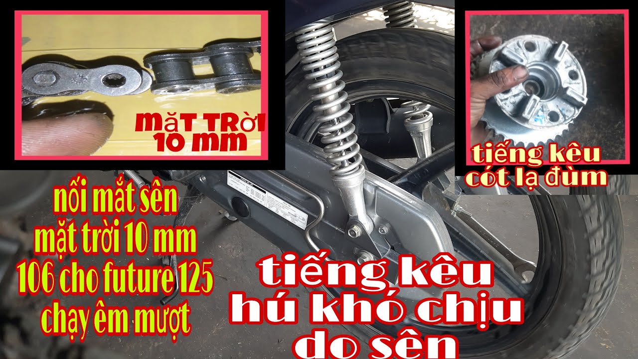 Khắc phục xe future 125 kêu sên và đùm sau khó chịu