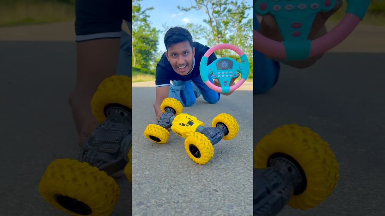 Original stunt car remote control yellow