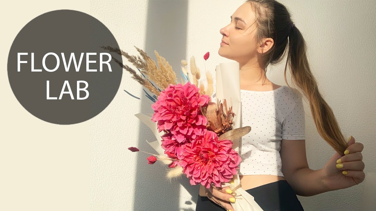 Простой DIY Букет с Гигантскими Георгинами