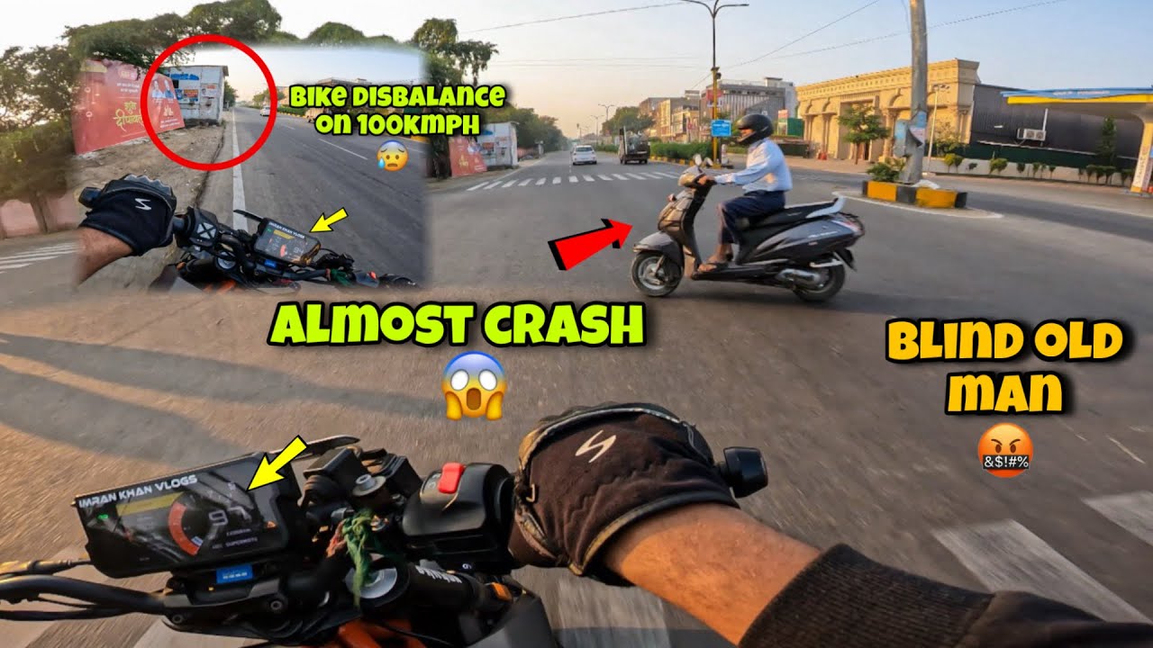 Duke 390 Disbalance at 100kmph 😱 | Almost Crash with Scooter😰