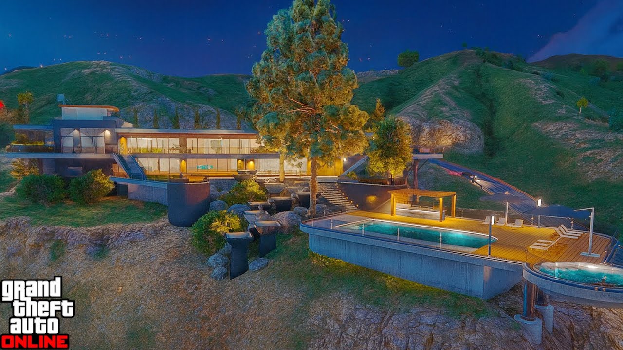 Inside the NEW GTA Online Mega Mansion: Full Luxury Tour. GTA Online Mansions DLC Review