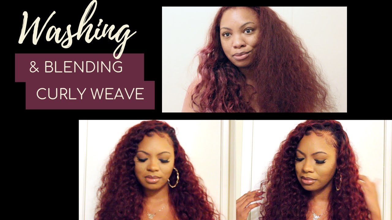 IVY'S FLIP OVER METHOD SEW-IN WASH DAY ROUTINE! l BLENDING CURLY WEAVE FOR NATURALS