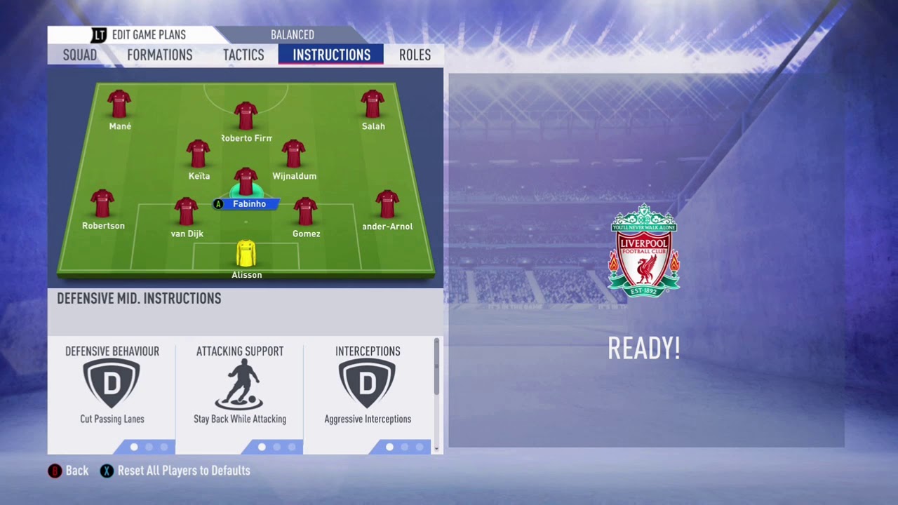 The best Liverpool Custom Tactics/FIFA 19