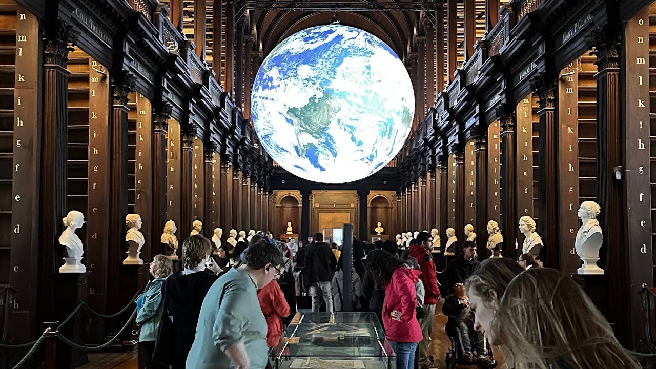 Trinity College Dublin, Ireland. The Book of Kells experience, old library & digital experience. 