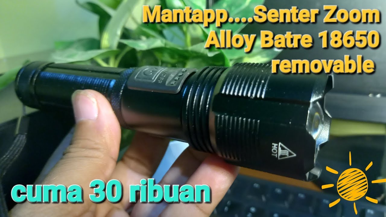 Mantap... senter 30 ribuan se keren ini || flashlight rechargeable XHP50