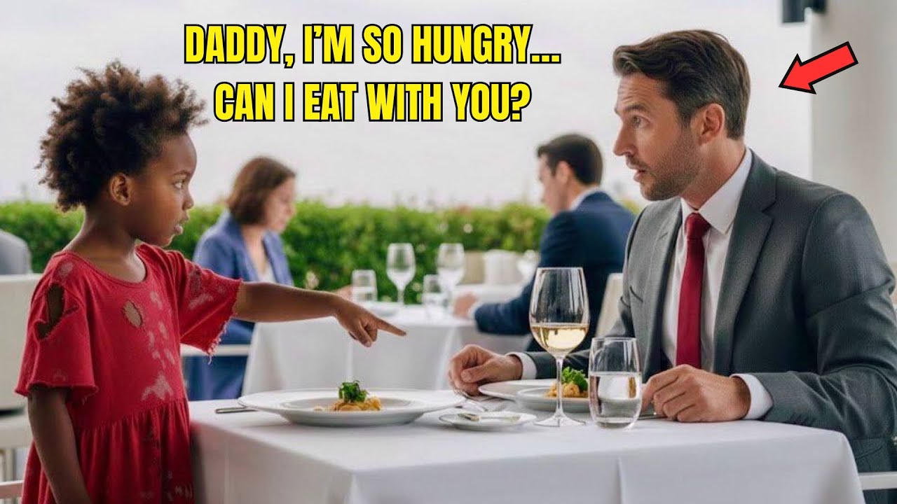 “Daddy, I’m So Hungry… Can I Eat With You?”— The Black Girl’s Question Made The Cold Billionaire Cry