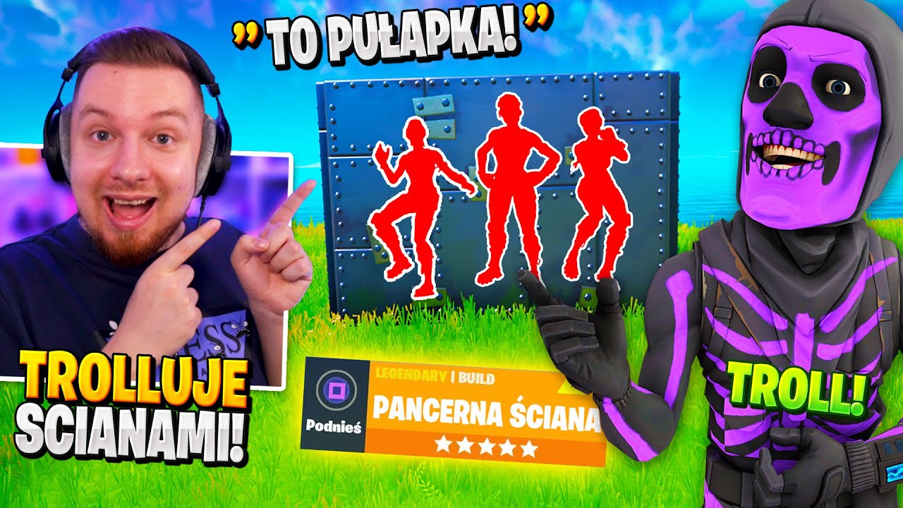TROLLUJĘ nową PANCERNĄ ŚCIANĄ przez 24H w Fortnite 🔥 (byli w SZOKU!)