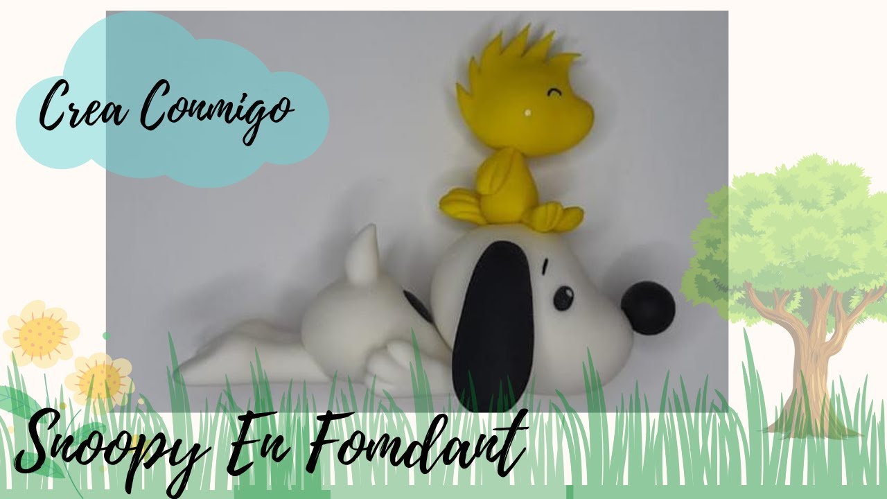 Tutorial Snoopy -Fondant🐶🐶🐶  | Crea Conmigo