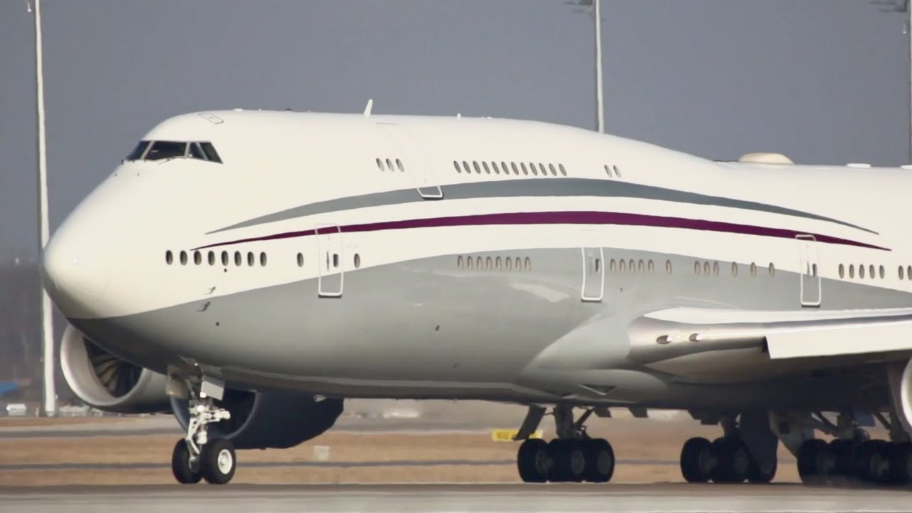 Qatar Amiri Flight arrival and departure Compilation at Munich Airport Boeing 747 Airbus A330 A319