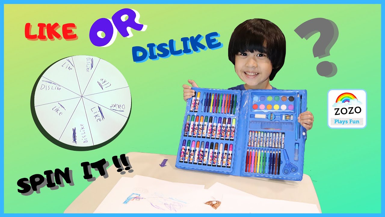 SPIN LIKE or DISLIKE Drawing Kid Drawing Coloring Pictures
