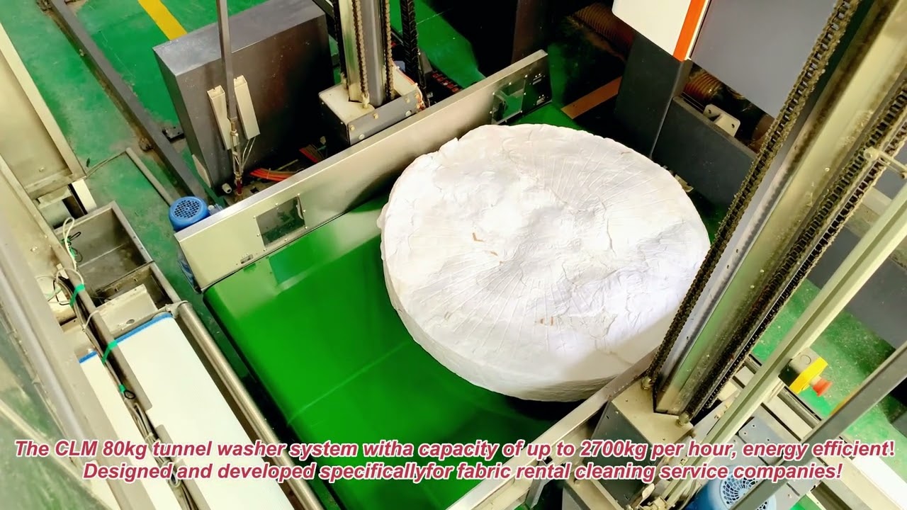 CLM 80kg tunnel washers system. CBW  system. Laundry washing system.