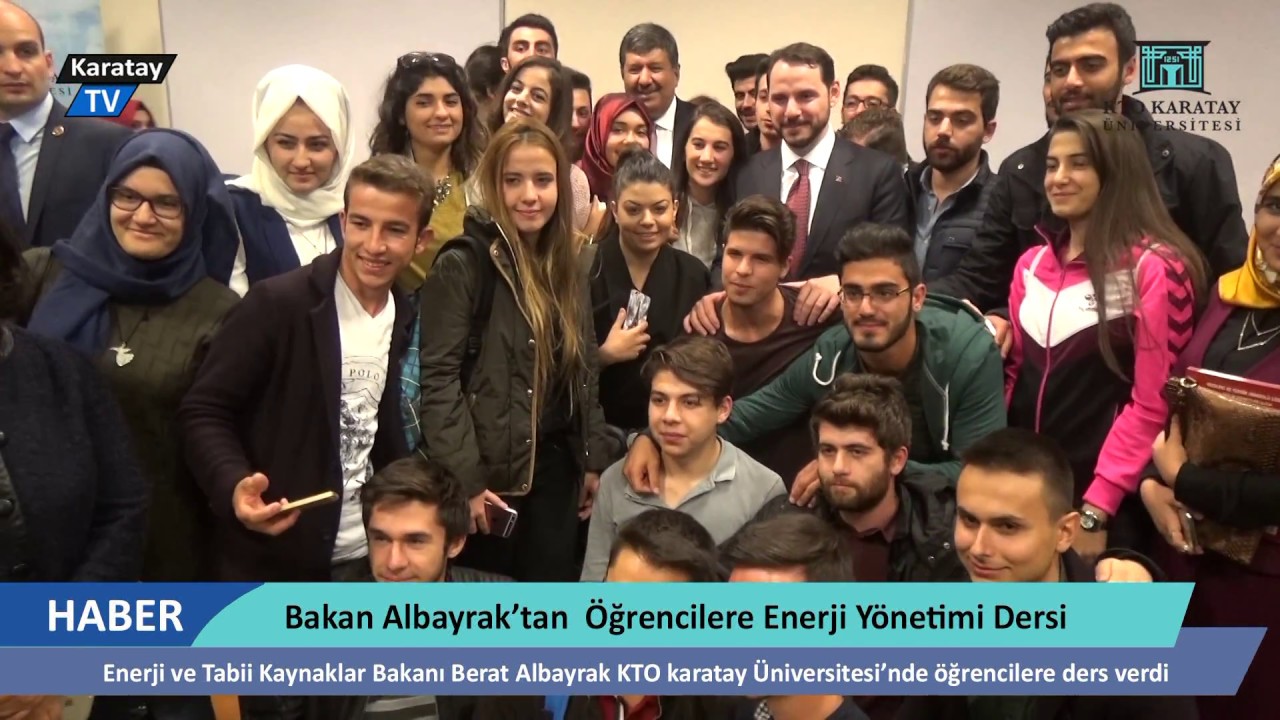 Enerji ve Tabii Kaynaklar Bakanı Albayrak KTO Karatay Üniversitesi'nde ders verdi