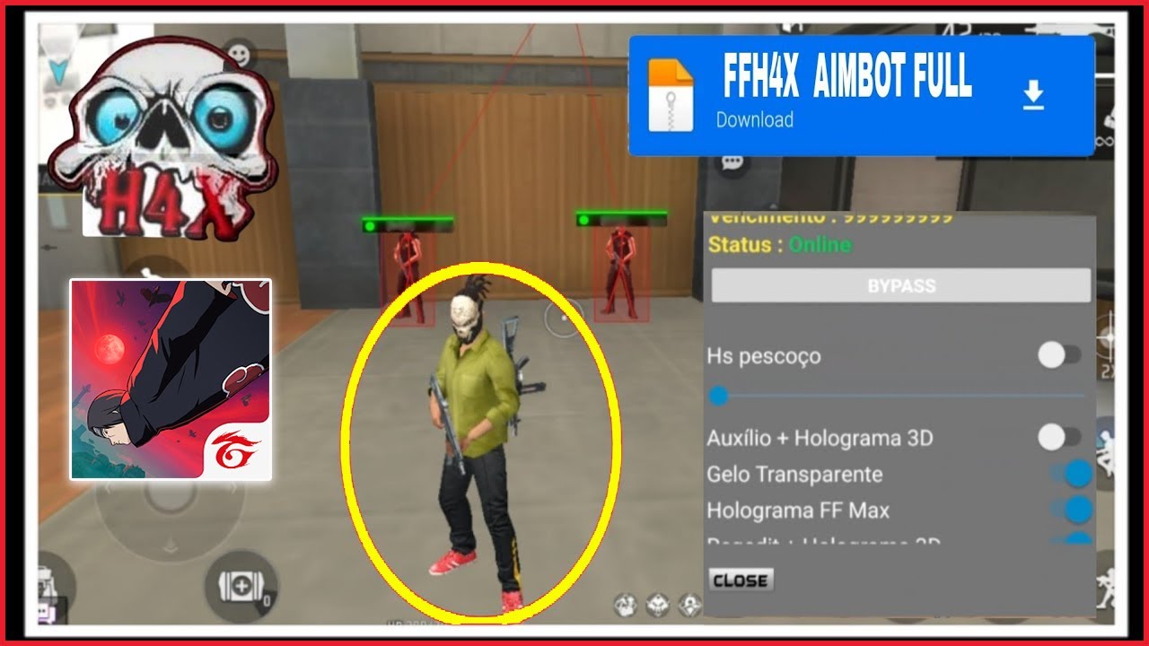 MOD MENU FFH4X CRACKED FF 1.114.X 100% ANTBLACKLIST - ANTIBAN