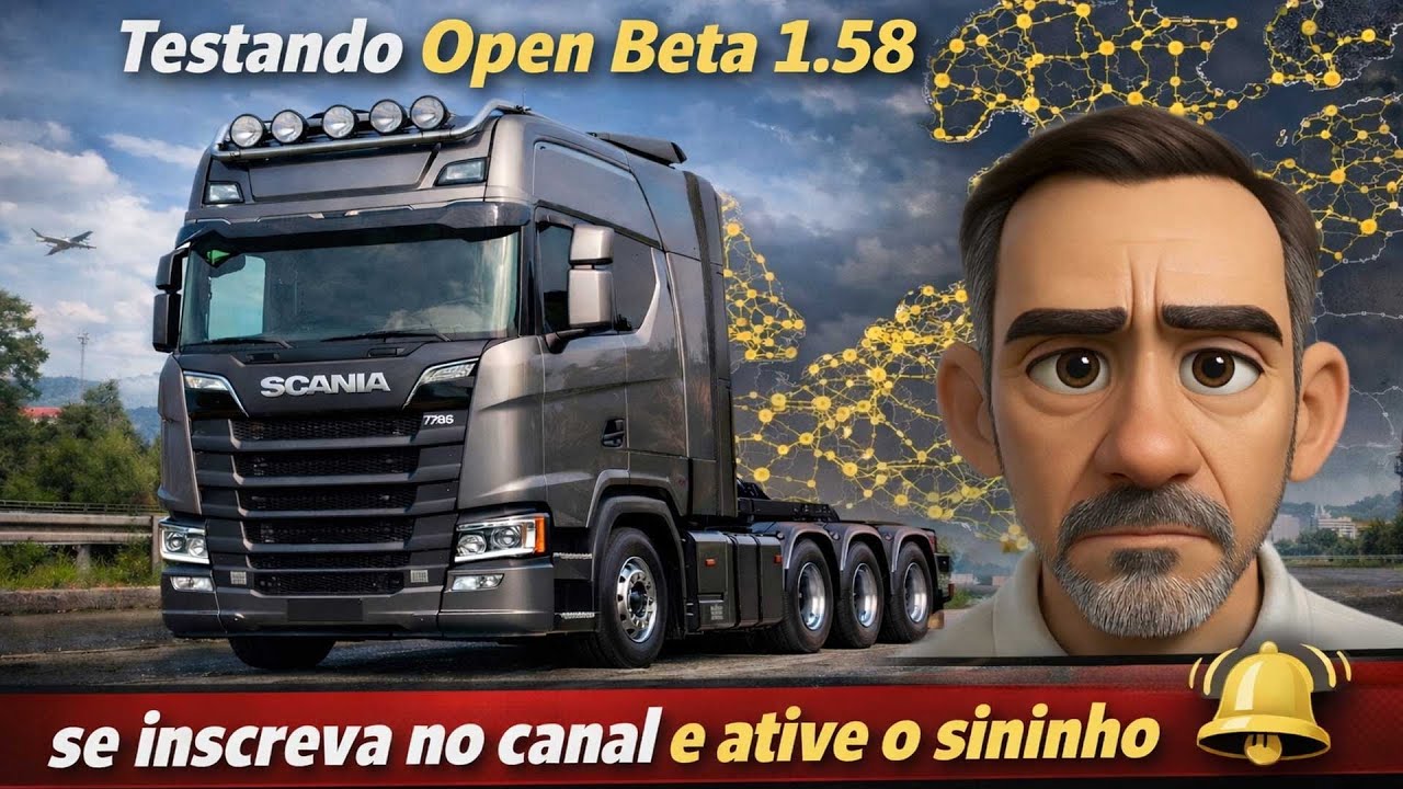 Testando a versão beta 1.58 Eurotruck Truck Simulator - Live #0069