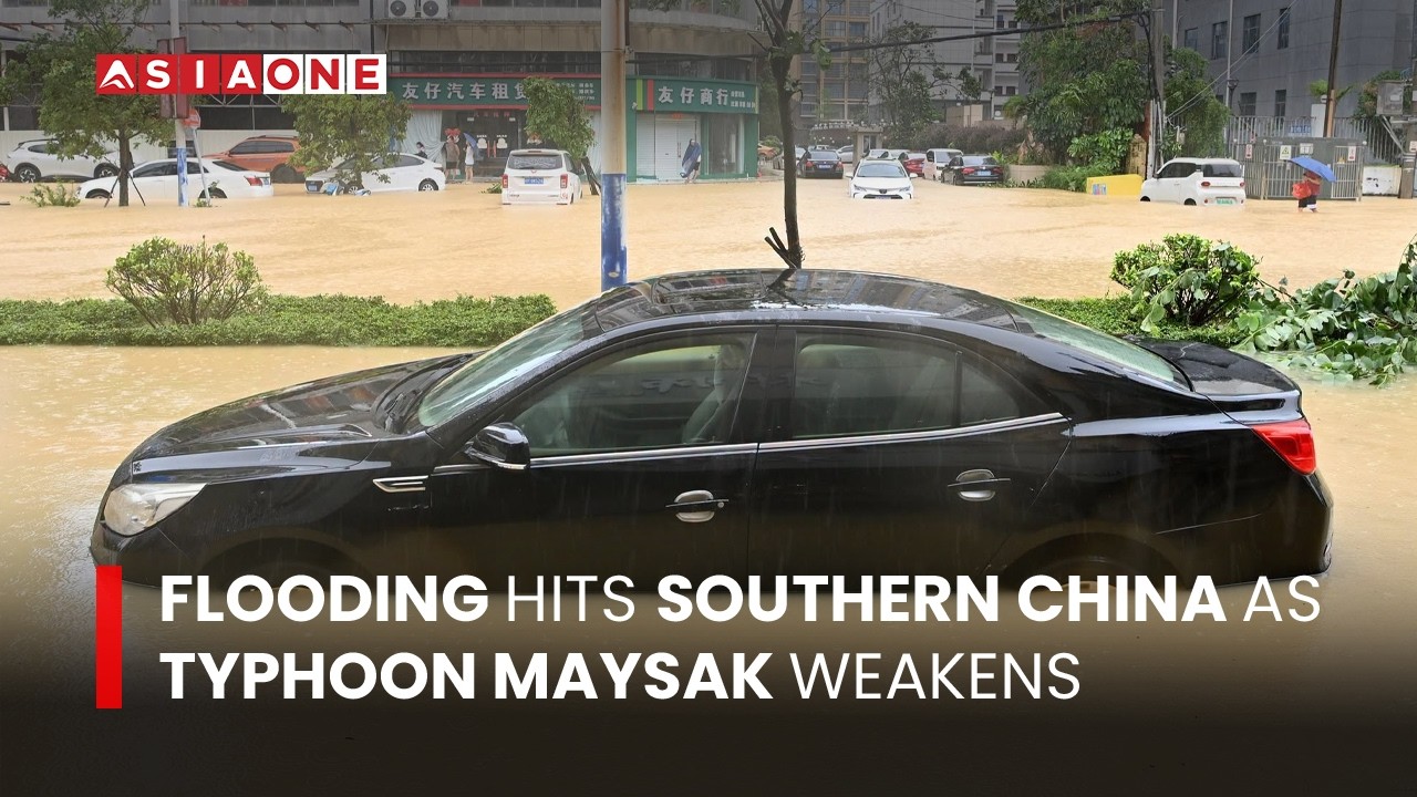 Flooding Hits Southern China As Typhoon Maysak Weakens | Asia One News