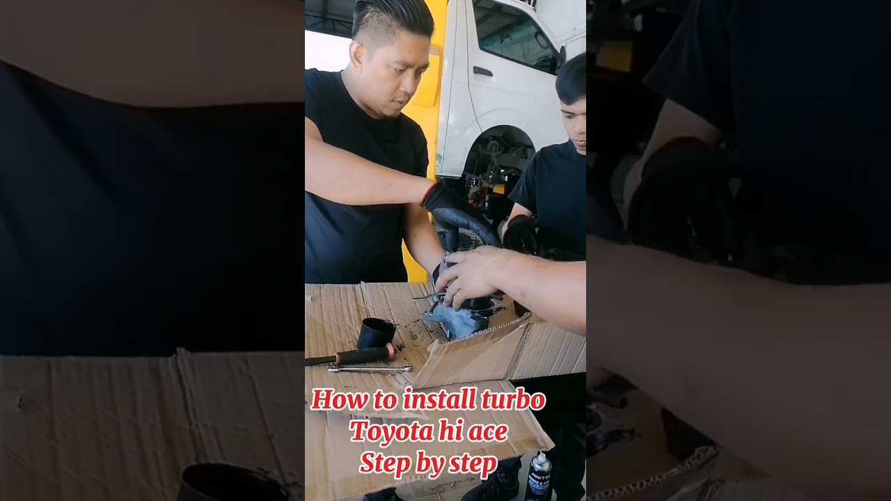 How to install turbo Toyota hi ace#automotive #mechanic #mechaniclife 