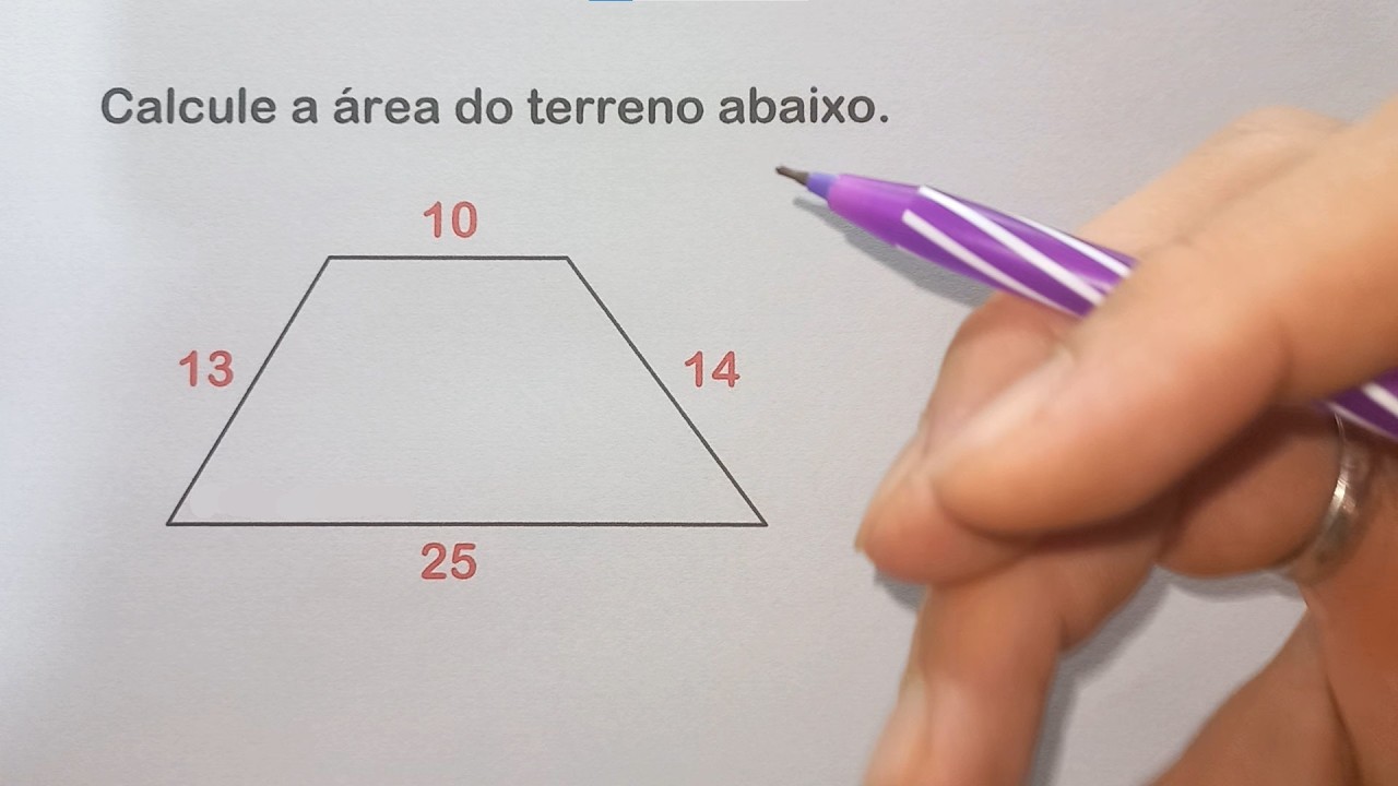 COMO CALCULAR A ÁREA DESSE TERRENO?