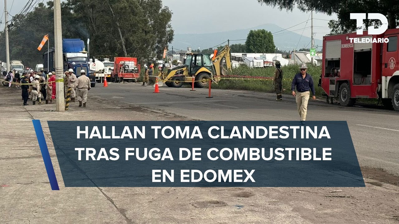 Vecinos localizan fuga clandestina en ducto de Pemex en Tezoyuca, Edomex