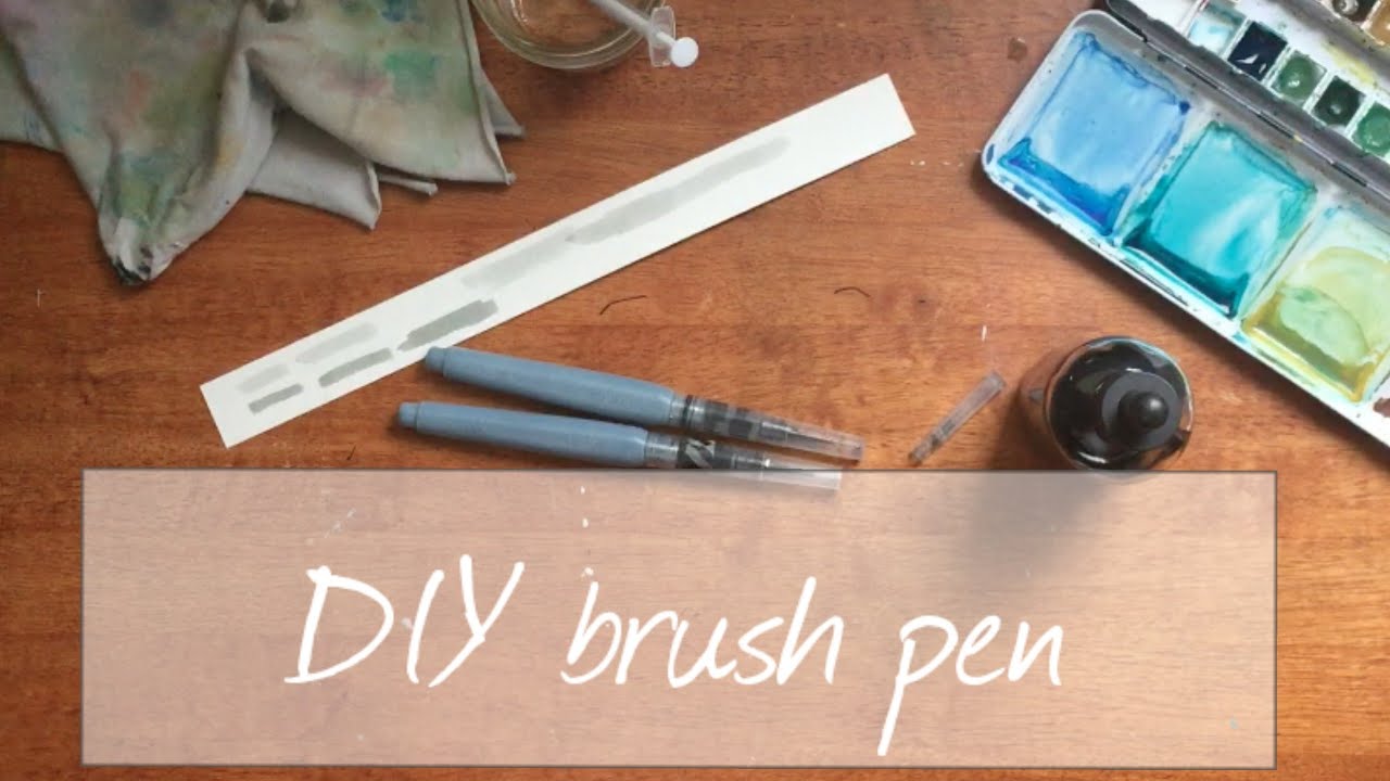 DIY | Water Brush filled with Ink | Brush Pen
