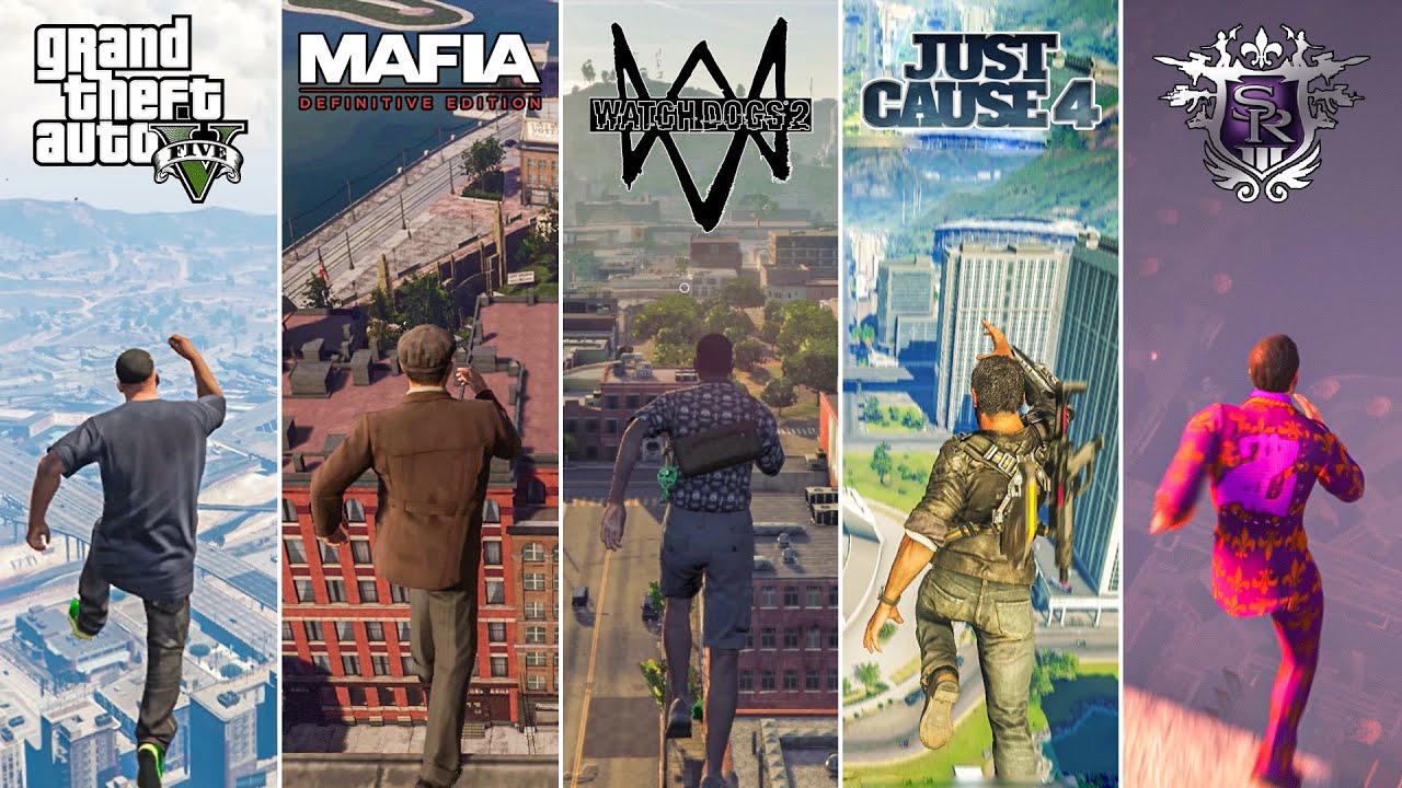 Jumping From HIGH PLACES in 13 OPEN-WORLD Games (2004-2021)