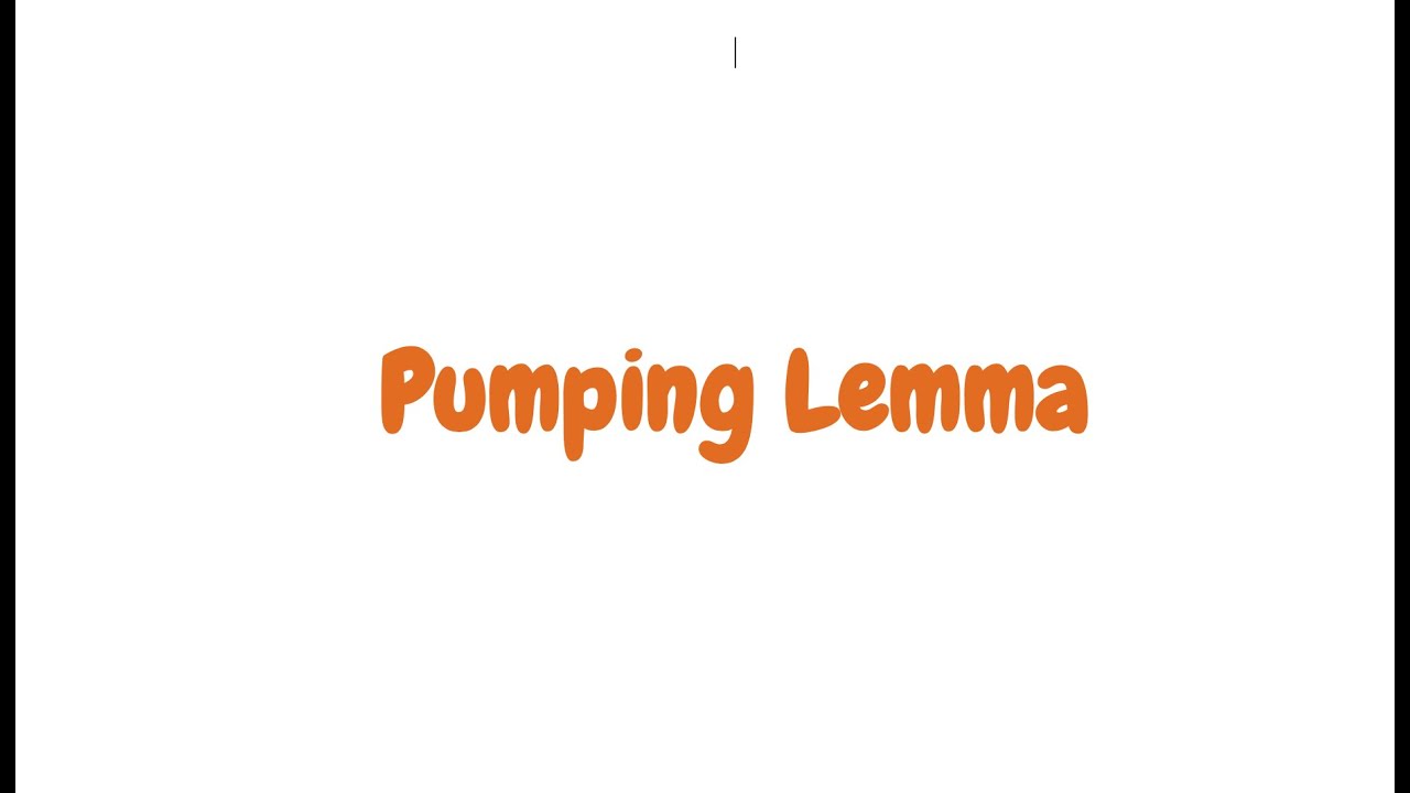 Pumping Lemma