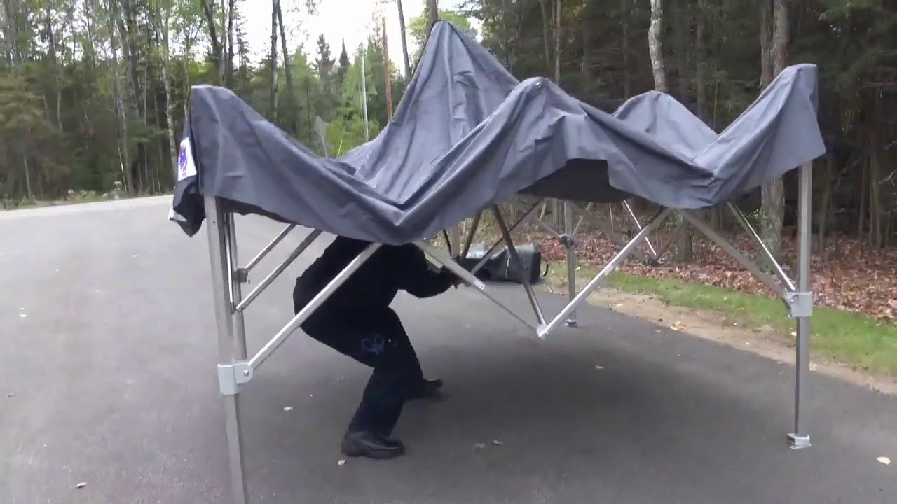 E Z Up Shelter Single Person Set Up