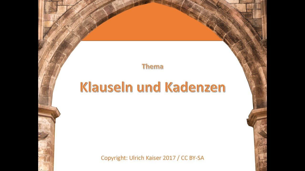 Klauseln und Kadenzen