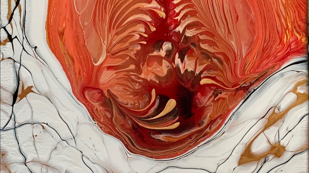 Cloud Effect Acrylic Pour Series -  Decoart Satin Enamel White Marbling Effect (Part 2)