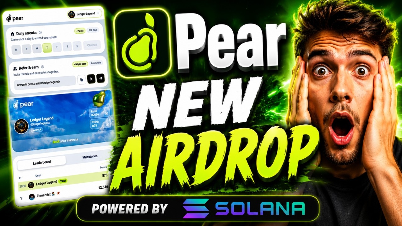 Pear Airdrop Guide | Backed by Solana | New Confirmed Airdrop