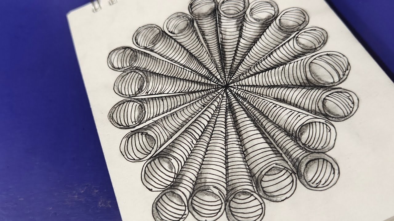 This Zentangle Illusion Pops Off the Page 😲 Easy for Beginners