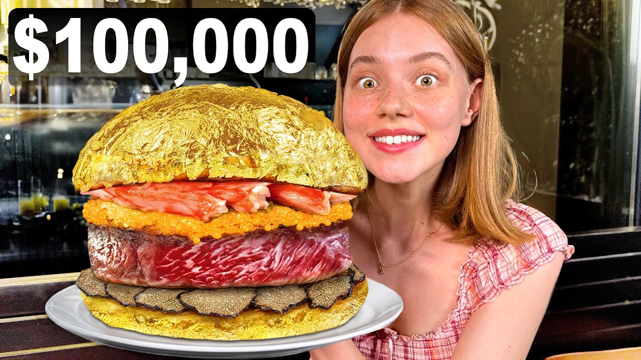 Мы Съели 2,5-Килограммовый Бургер из 24K Золота за $100,000