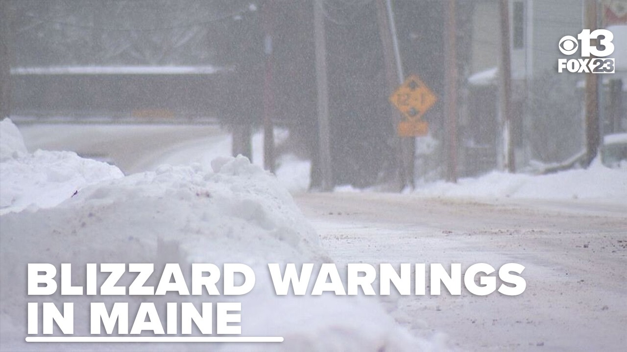 Storm conditions in Maine amid blizzard warnings