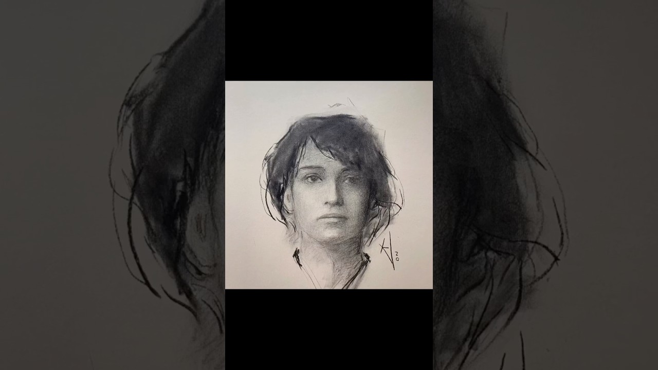 Camille #charcoaldrawing #timelapseart #sketch #taide #taide