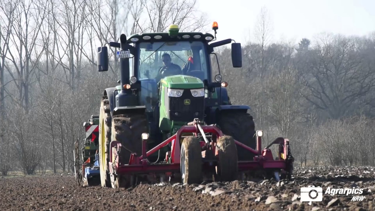 Bohnen säen und Pflügen| John Deere 8285R| 6215R| Amazone [HD]