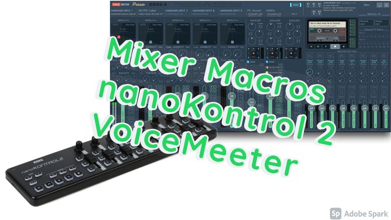 nanokontrol2 LED working with voice meeter potato