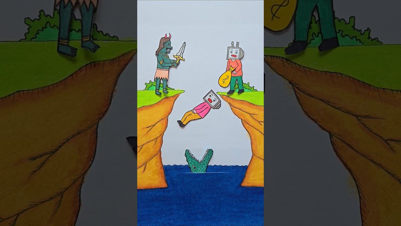 One chose money&hellip; one lost life 😢&rdquo;#shortsfeed #youtubeshorts #skibiditoilet #drawing