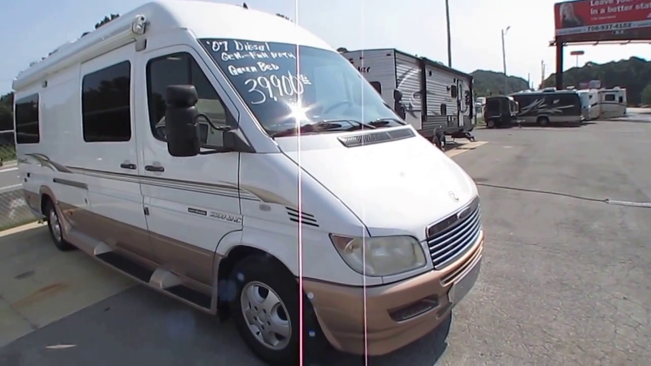 SOLD! 2007 Road Trek Adventurous RS Class B Camper Van, Sprinter, Mercedes Diesel , 25 MPG $39,900