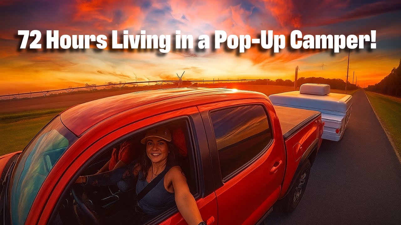 72 Hours Living in a Pop-Up Camper!