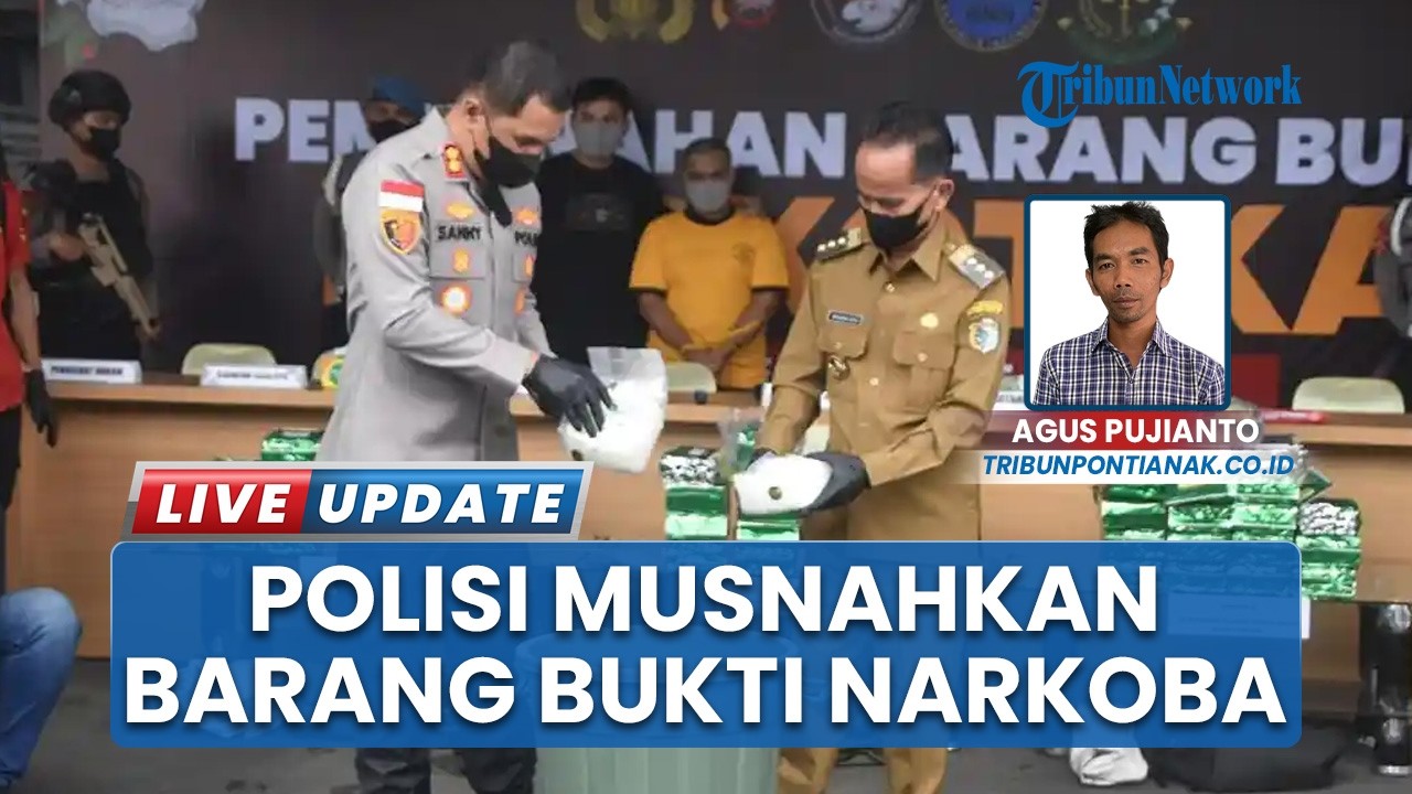 Ratusan Gram Narkoba Dimusnahkan di Sintang, Barang Bukti Kasus Narkotika Dibakar di Hadapan Aparat