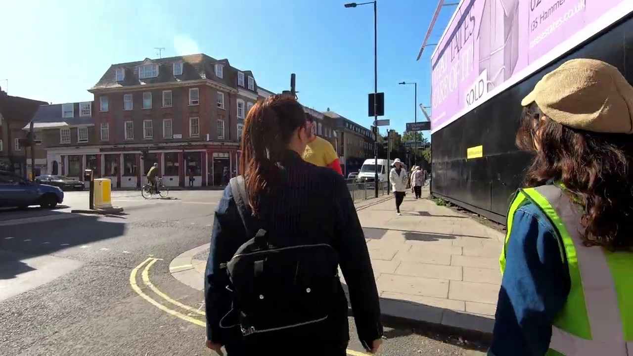 LONDON Walk Tour HAMMERSMITH ROAD from KENSINGTON OLYMPIA Station to HAMMERSMITH Station